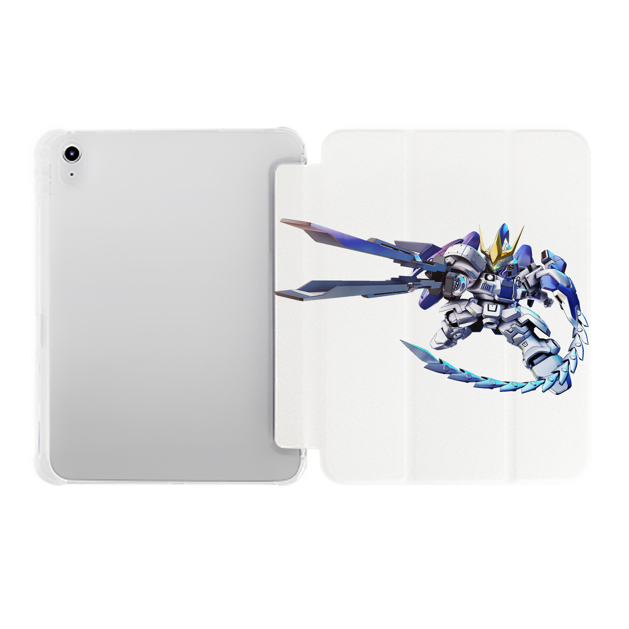 （画像用） 機動戦士ガンダム Mobile Suit Gundam IPad ケース ペン収納付き 三つ折りスタンド PUレザー×シリコン 対応機種9.5/10.5/10.9インチ